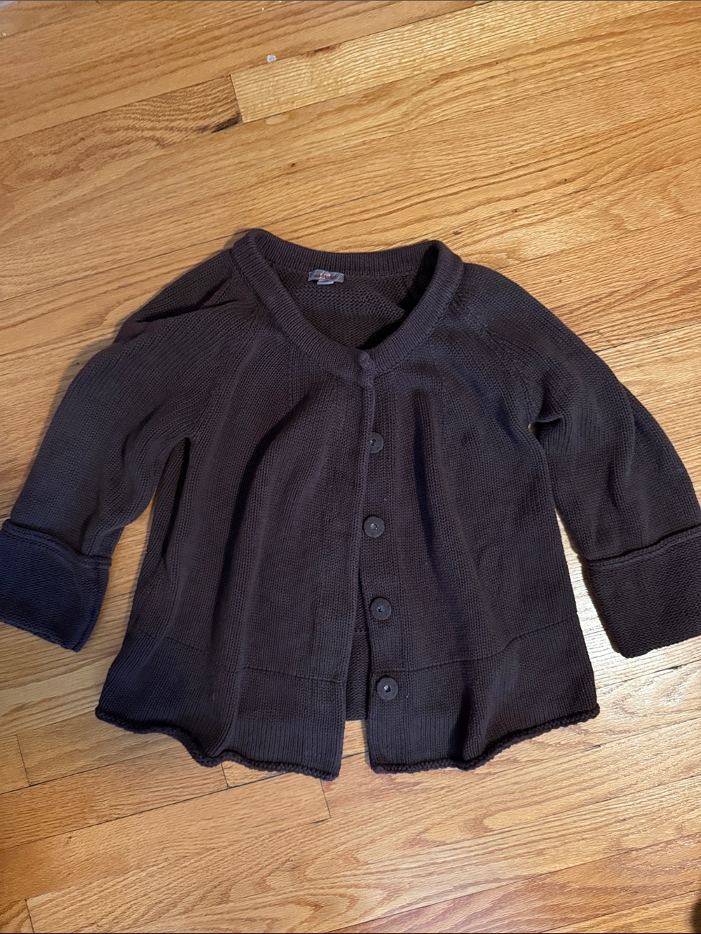 J.Jill brown 100% cotton cardigan size small s